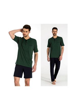ست لباس راحتی سبز مردانه ساده Pierre Cardin - کد 34876382