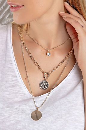 گردنبند جواهر طلائی زنانه Modex - کد 32232766