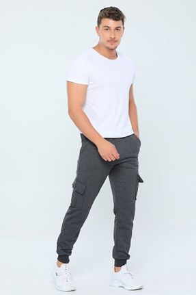 شلوار کرمگن طوسی مردانه کارگو SERAZAT - کد 807929251