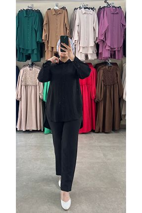ست بالاتنه و پائین تنه حجاب مشکی زنانه Kalem MODA CEYDA - کد 847267260