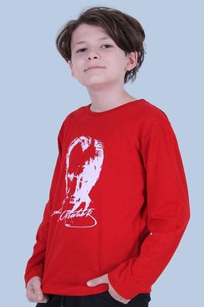 سوئیشرت قرمز بچه گانه چاپی FYK COLLECTİON - کد 659957326
