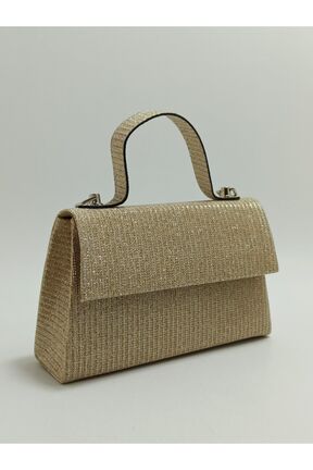 کیف مجلسی طلائی زنانه چرم مصنوعی dizaynbag - کد 230626841