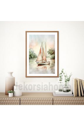 تابلو قهوه ای چوب Dekorsiahome - کد 847304142
