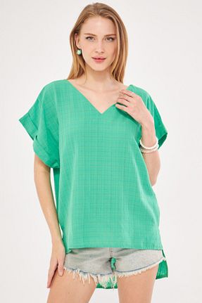 بلوز سبز زنانه ساده armonika - کد 837162487