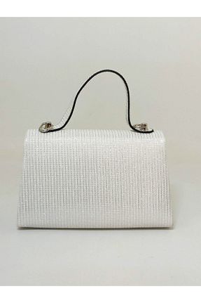 کیف مجلسی سفید زنانه چرم مصنوعی dizaynbag - کد 443045050