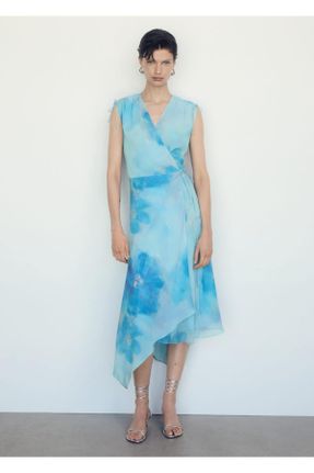 لباس آبی زنانه بافت پلی استر رگولار کد 823982826