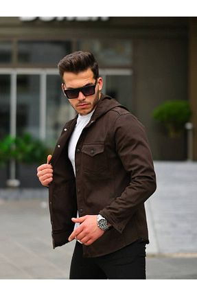 پیراهن قهوه ای مردانه اورسایز comstar - کد 757267633