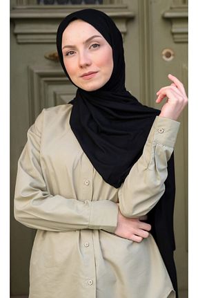 شال مشکی زنانه پنبه ای Mercan Hijab - کد 43416018