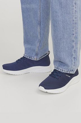 کفش اسنیکر سرمه ای مردانه بند دار Jack & Jones - کد 847376069