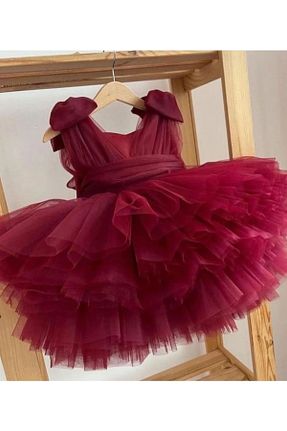 لباس مجلسی و فارغ التحصیلی زرشکی بچه گانه ساتن SHClothing accessories - کد 797004179