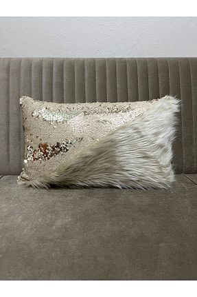 کوسن و روکش کوسن بژ مخملی YILMAZHOME - کد 776354978