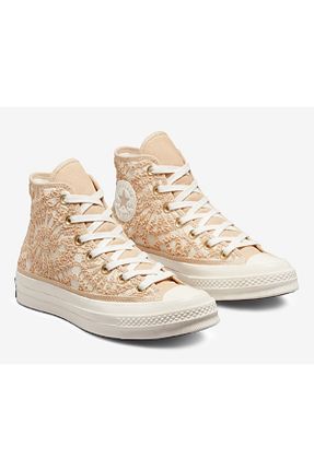 کفش اسنیکر بژ زنانه بند دار Converse - کد 847525186