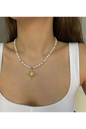 گردنبند مروارید سفید مروارید آب شیرین ORFE JEWELRY - کد 847553178