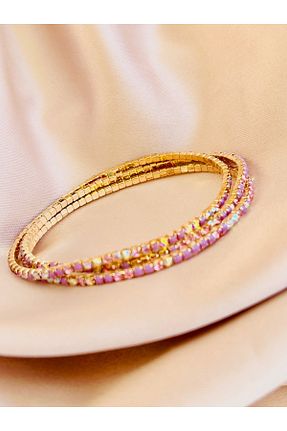 دستبند جواهر بنفش زنانه زیرکن COCOSH TAKI - کد 847576547