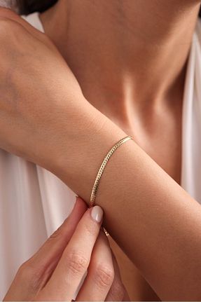 دستبند طلا طلائی زنانه 14 عیار Gianfranco - کد 837127598