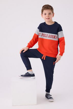ست گرمکن سرمه ای بچه گانه %100 پنبه U.S. Polo Assn. - کد 847338395