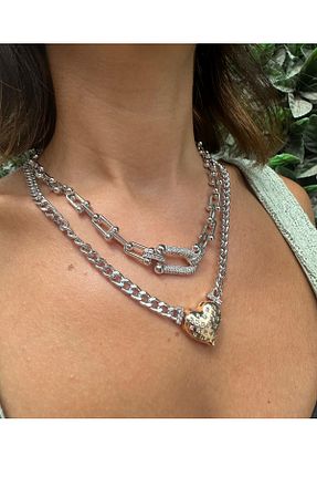 گردنبند جواهر زنانه برنجی vela accessories - کد 847384699