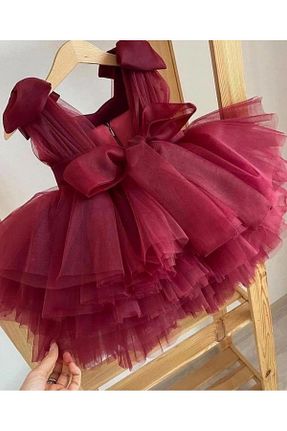 لباس مجلسی و فارغ التحصیلی زرشکی بچه گانه ساتن SHClothing accessories - کد 797004179