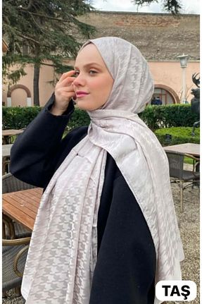 شال طوسی زنانه ابریشم Genel Markalar - کد 845134840