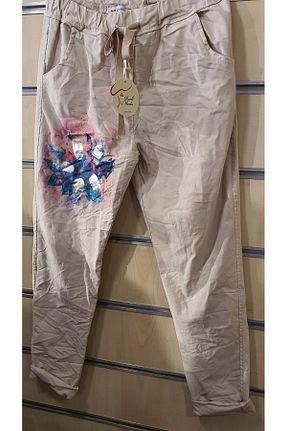 شلوار بژ زنانه پنبه - الاستین Park Moda - کد 847538808