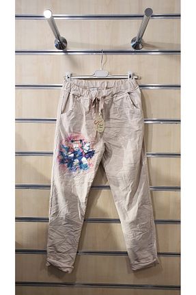 شلوار بژ زنانه پنبه - الاستین Park Moda - کد 847538808