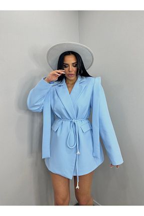 کت بلیزر آبی زنانه بافتنی Ekim Store - کد 847544662