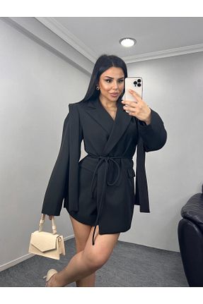کت بلیزر مشکی زنانه بافتنی Ekim Store - کد 847538953