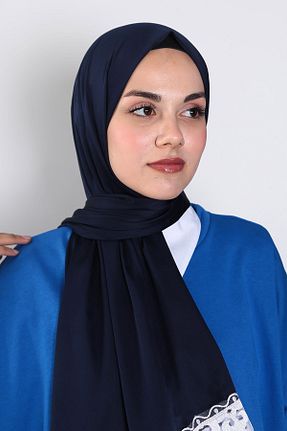 شال سرمه ای زنانه پلی استر ZENİPEK - کد 769547402
