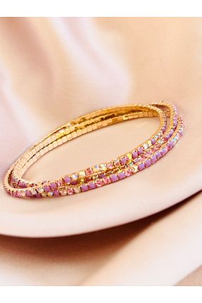 دستبند جواهر بنفش زنانه زیرکن COCOSH TAKI - کد 847576547