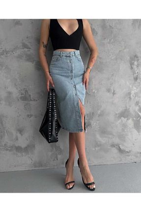 دامن آبی زنانه جین VESS MODA - کد 823077938
