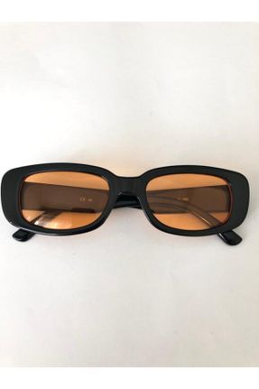عینک آفتابی نارنجی زنانه 53 UV400 استخوان سایه روشن مستطیل کد 124895034