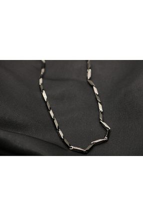 گردنبند استیل ( فولاد ) مشکی مردانه استیل ضد زنگ moderntakıdesign - کد 125569778
