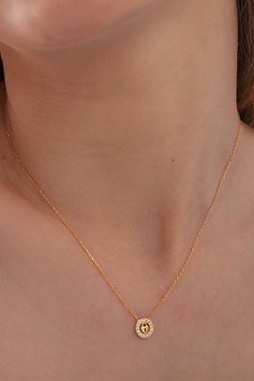 گردنبند نقره طلائی زنانه 925 عیار Bilsen Store - کد 49334704