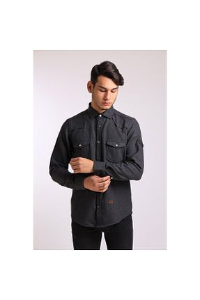 پیراهن طوسی مردانه اسلیم فیت BEARRAYBON - کد 125683200