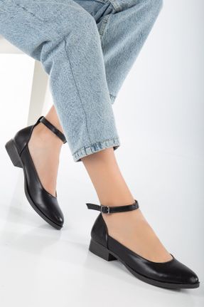 کفش پاشنه بلند کلاسیک مشکی زنانه چرم مصنوعی پاشنه ساده پاشنه کوتاه ( 4 - 1 cm ) کد 138055273