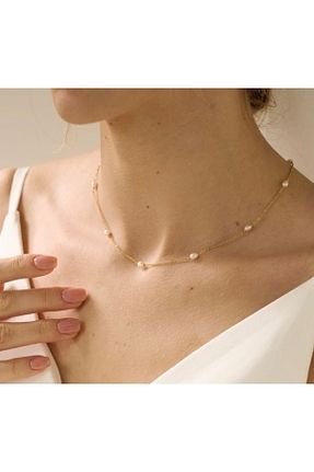 گردنبند مروارید طلائی مروارید آب شیرین dalya - کد 780065280