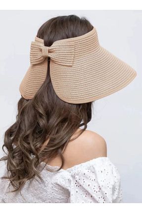 کلاه بژ زنانه حصیر FRESCO SCARFS - کد 833546700