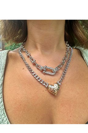 گردنبند جواهر زنانه برنجی vela accessories - کد 847384699