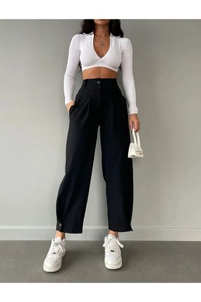شلوار مشکی زنانه پارچه Unique Style - کد 818745598