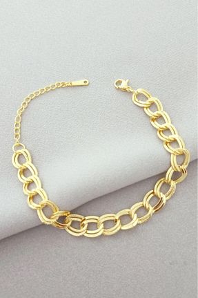 گردنبند استیل ( فولاد ) طلائی زنانه استیل (فولاد) ACCESSORYBS - کد 763985638