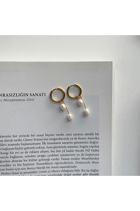گوشواره مروارید طلائی مروارید آب شیرین ORFE JEWELRY - کد 847480828