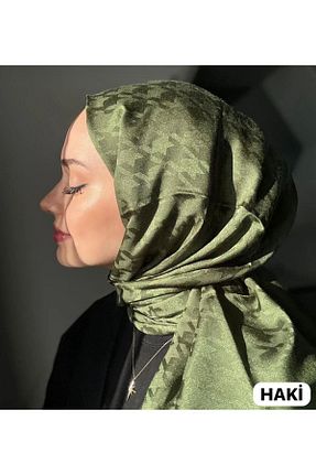 شال خاکی زنانه ابریشم کد 845135017