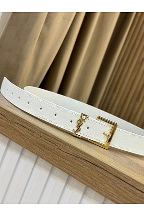 کمربند سفید زنانه چرم مصنوعی MUJGANERDOGANDESIGN - کد 829701916