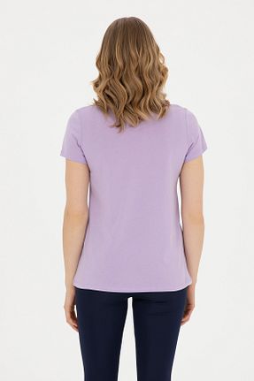 تیشرت زرشکی زنانه یقه دوچرخه U.S. Polo Assn. - کد 828595522