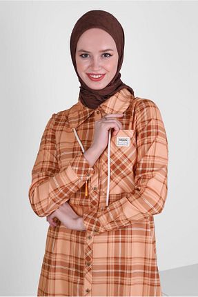 روسری بژ پلی استر Alvina - کد 810186749