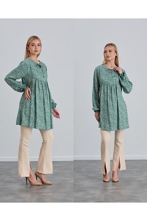 بلوز بارداری سبز زنانه پنبه ای LİYACA - کد 847521723
