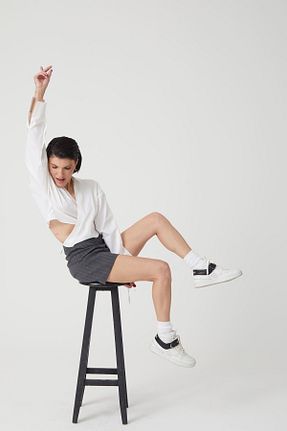 شلوارک و برمودا طوسی زنانه Straight Charm in Urban - کد 785126104