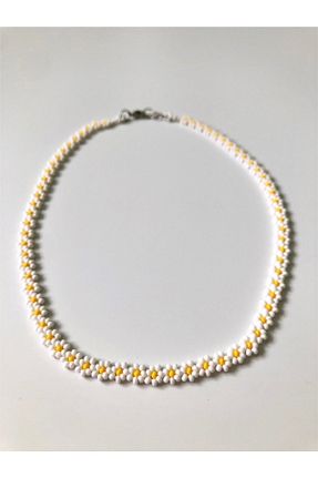 گردنبند جواهر سفید زنانه منجق Handmade - کد 716490395