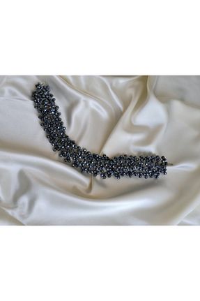 تاج سرمه ای زنانه سنگ کریستال İstoria Bridal - کد 847652621