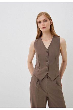 جلیقه قهوه ای زنانه پلی استر MERİT FASHION - کد 847672132
